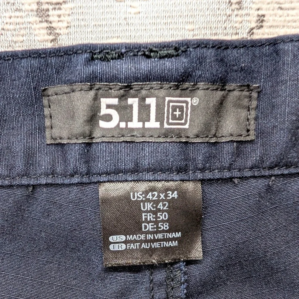 Lot of 2 5.11 Tactical Mens Ripstop Cargo Pants Navy Blue 74273 40x28 Hemmed